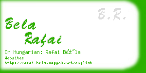 bela rafai business card